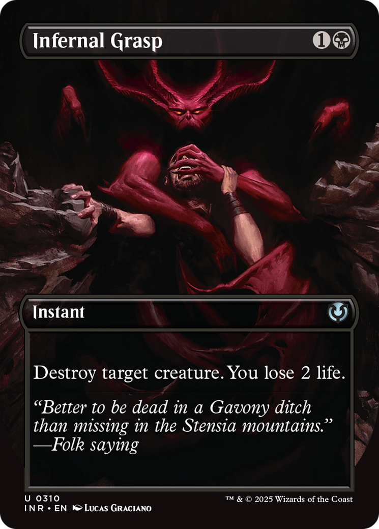 Infernal Grasp (Borderless) (INR-310) - Innistrad Remastered (Borderless)
