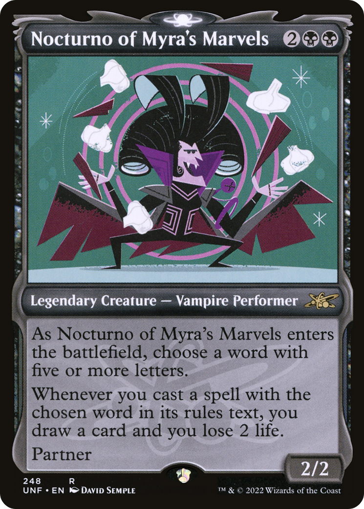 Nocturno of Myra's Marvels (Showcase) (UNF-248) - Unfinity: (Showcase) Foil