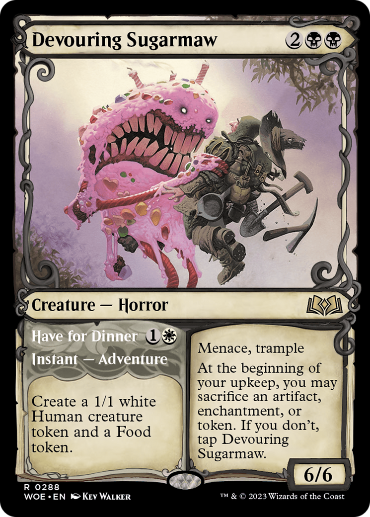 Devouring Sugarmaw // Have for Dinner (WOE-288) - Wilds of Eldraine: (Showcase) Foil