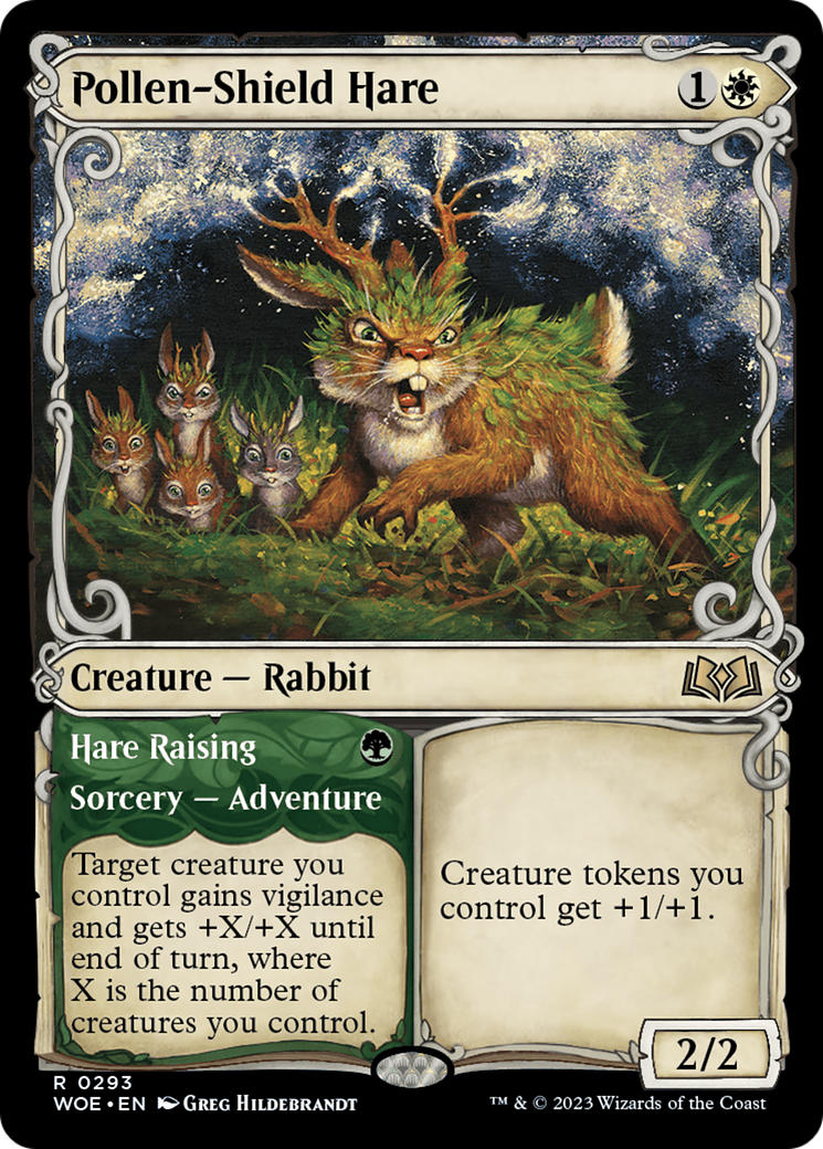 Pollen-Shield Hare // Hare Raising (WOE-293) - Wilds of Eldraine: (Showcase)