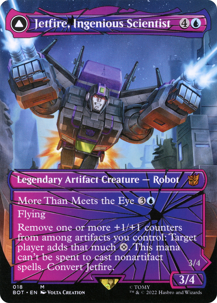 Jetfire, Ingenious Scientist (Shattered Glass) (BOT-018) - Transformers: (convertdfc, shatteredglass) (Borderless)