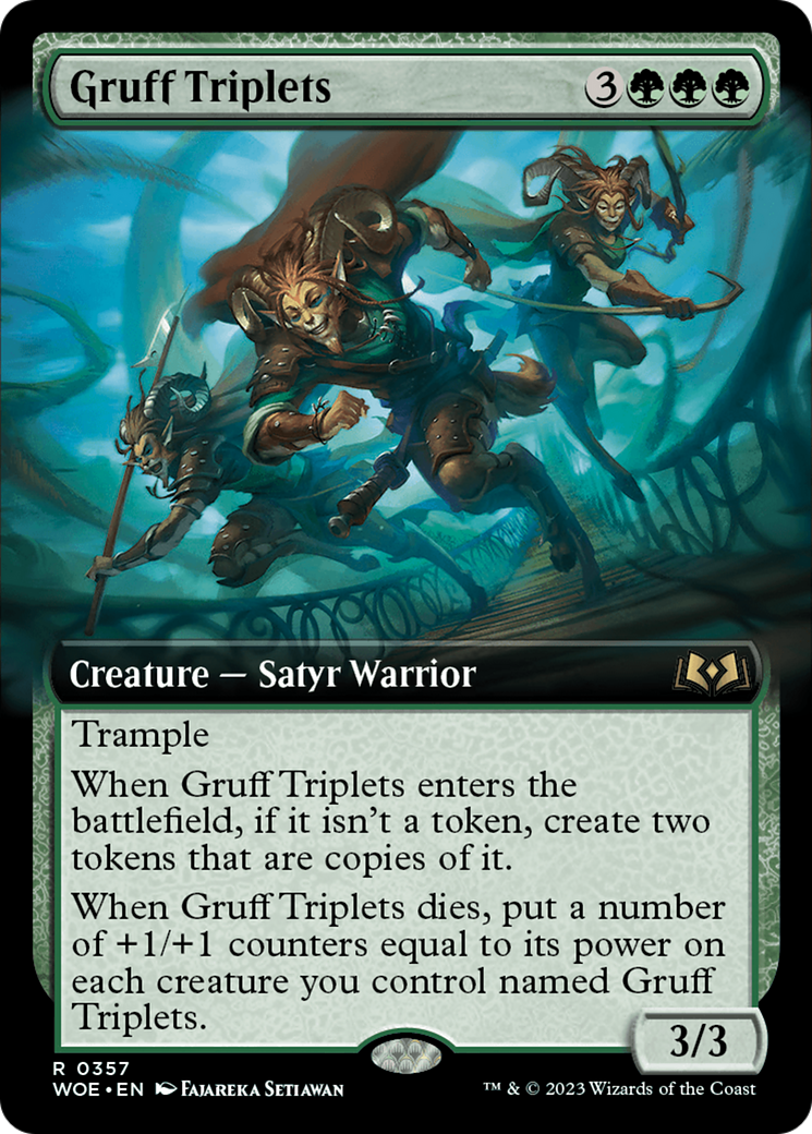 Gruff Triplets (WOE-357) - Wilds of Eldraine: (Extended Art)