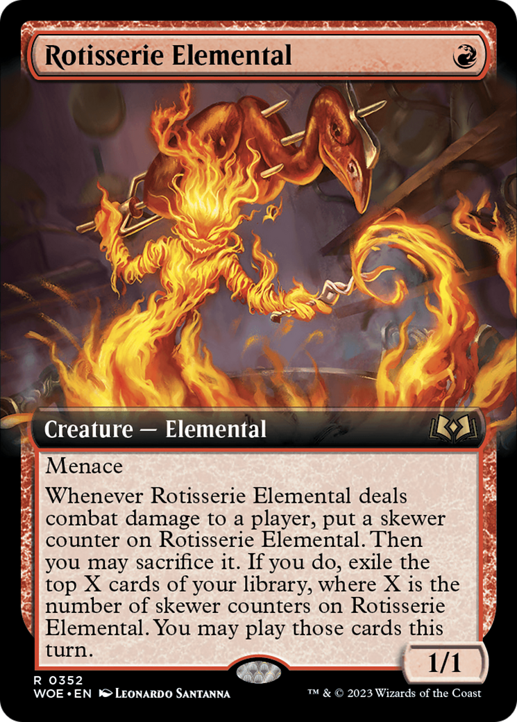 Rotisserie Elemental (WOE-352) - Wilds of Eldraine: (Extended Art) Foil