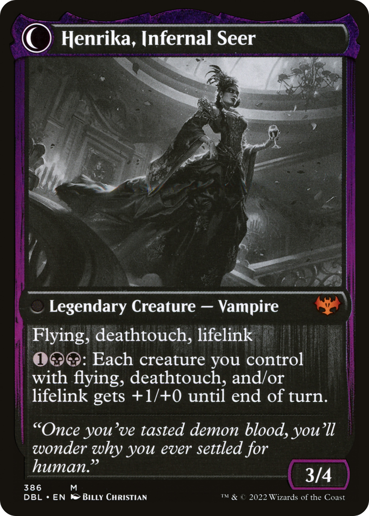 Henrika Domnathi // Henrika, Infernal Seer (DBL-386) - Innistrad: Double Feature: (Double Faced Transform) Foil
