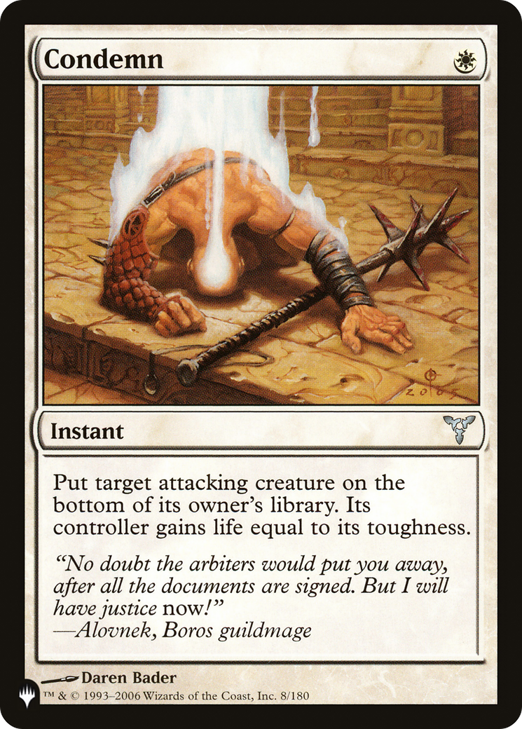 Condemn (LIST-8/180) - The List