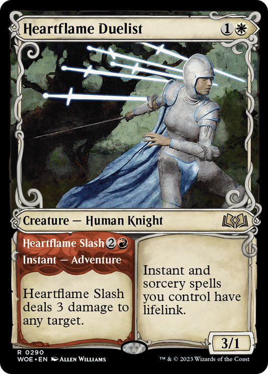 Heartflame Duelist // Heartflame Slash (WOE-290) - Wilds of Eldraine: (Showcase) Foil