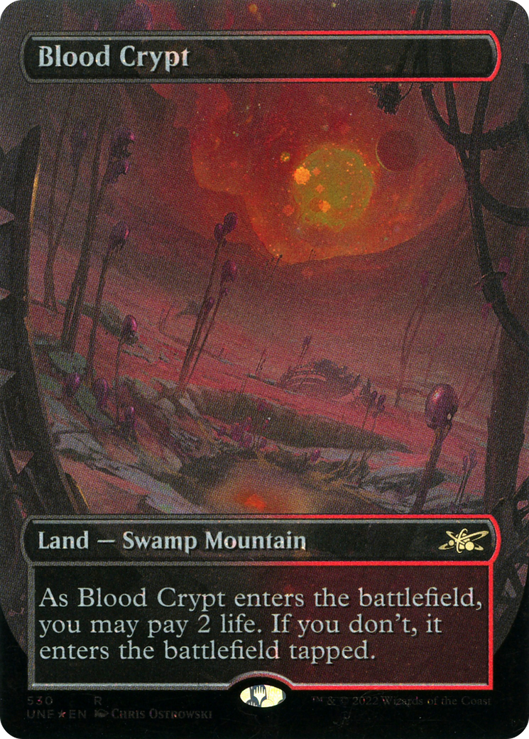 Blood Crypt (Borderless) (Galaxy Foil) (UNF-530) - Unfinity (Borderless) Foil