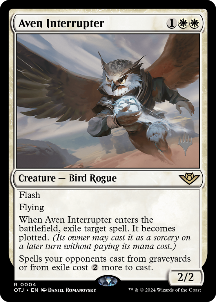 Aven Interrupter (PPOTJ-04P) - Outlaws of Thunder Junction Promos