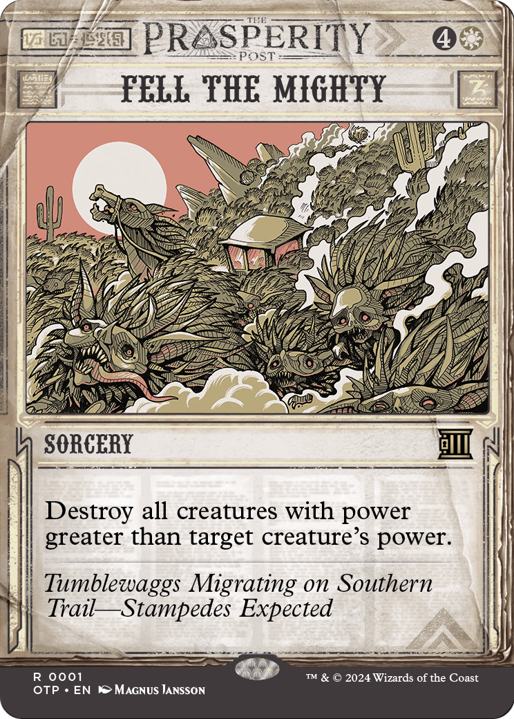 Fell the Mighty (OTP-001) - Breaking News: (Showcase) (Borderless) Foil