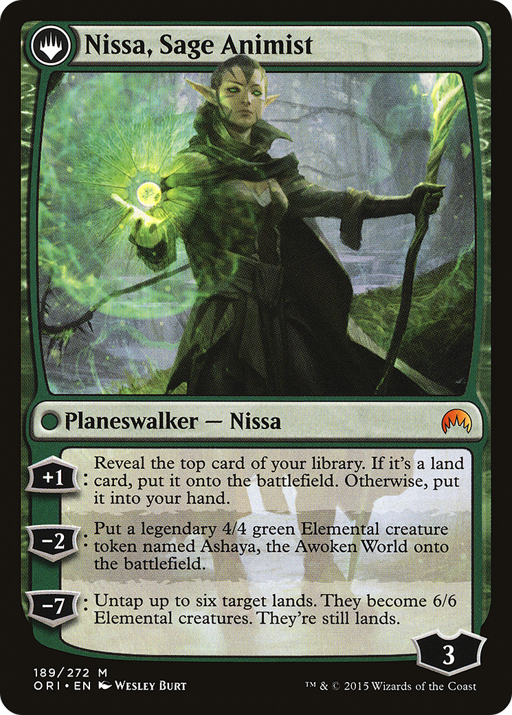 Nissa, Vastwood Seer // Nissa, Sage Animist (ORI-189) - Magic Origins: (originpwdfc)