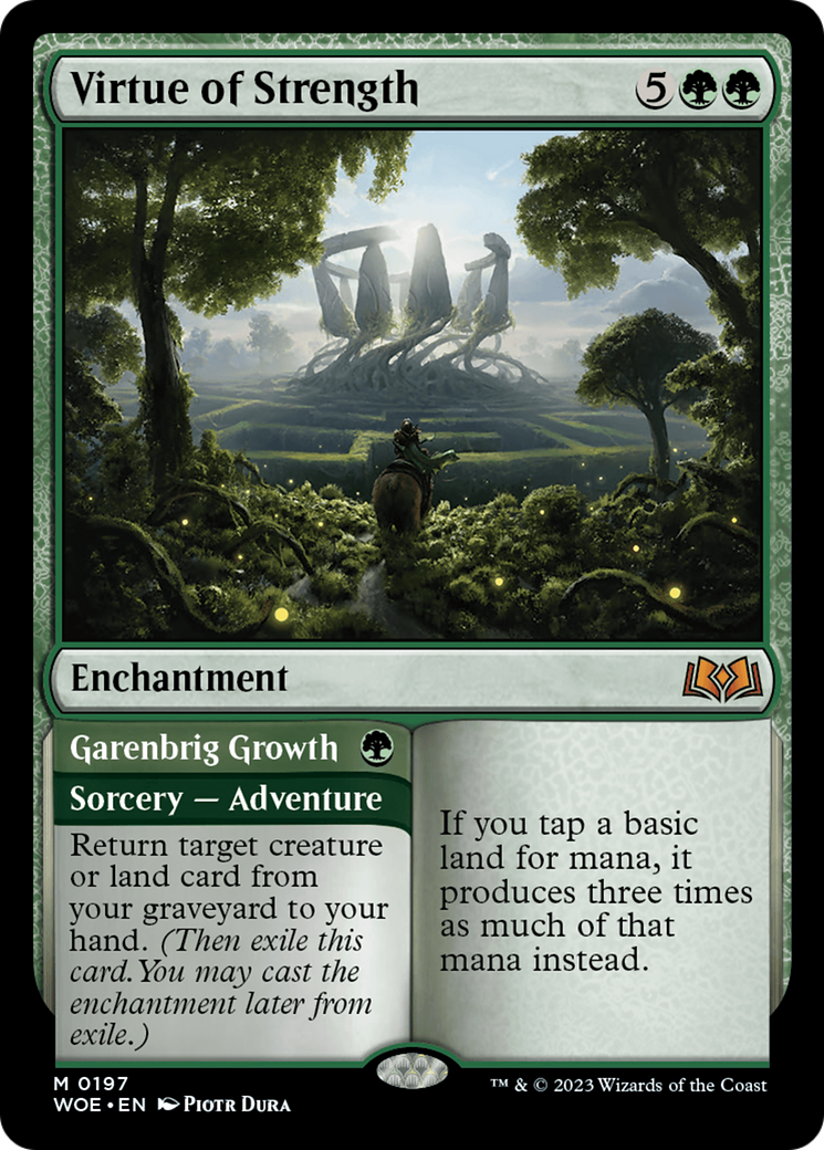 Virtue of Strength // Garenbrig Growth (WOE-197) - Wilds of Eldraine Foil