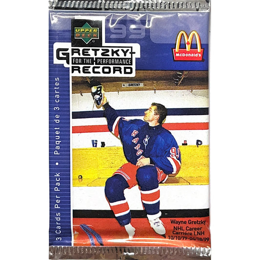 1999 Gretzky for the performance Record Upper Deck McDonalds Hockey Card Pack