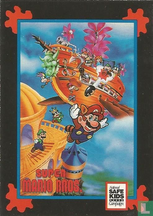 1991 Nintendo Super Mario Bros. National Kids Safe Campaign Trading Card (Pack of 3)
