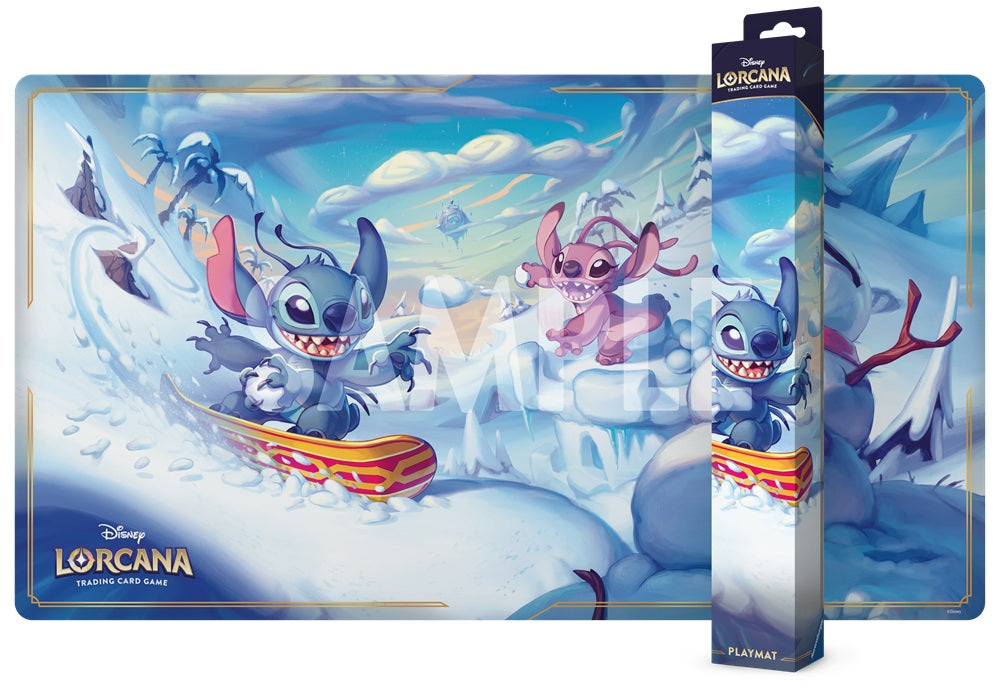 Disney Lorcana: Set 14 Hyperia City Playmat - Snowboarding Stitch