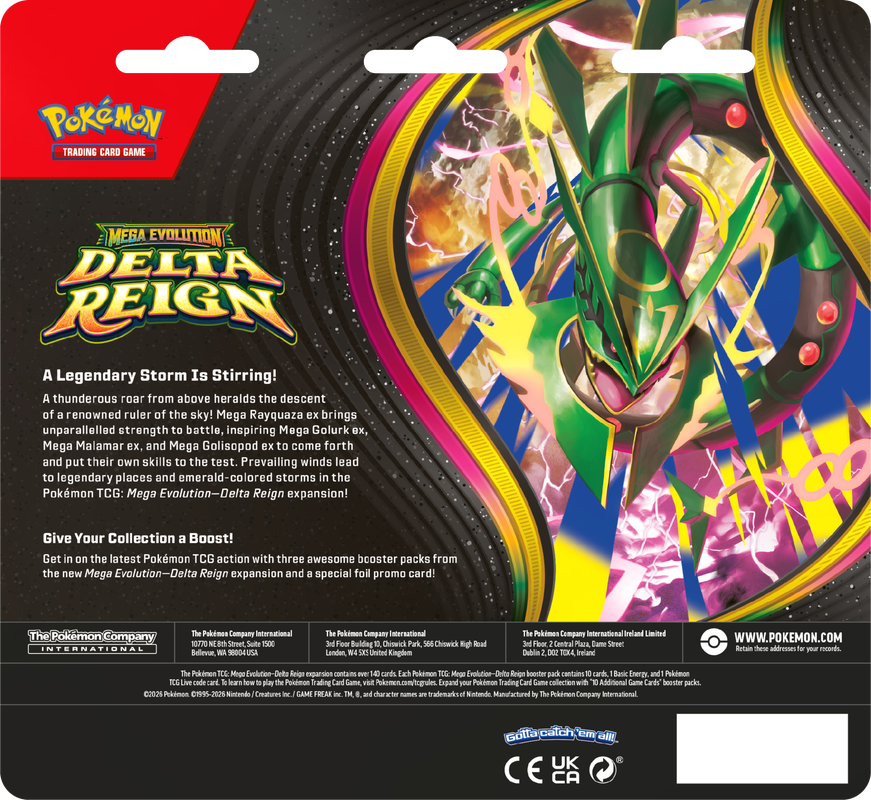 PRE-ORDER: POKEMON ME06 DELTA REIGN 3PK BLISTER