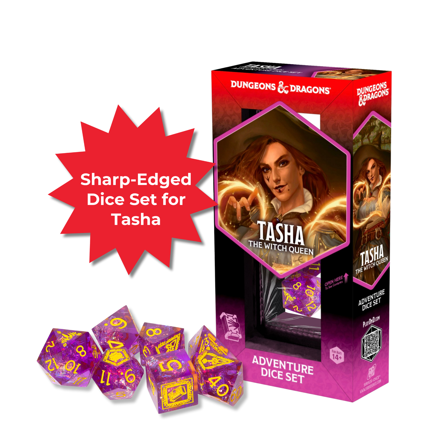 DND ADVENTURE DICE TASHA THE WITCH QUEEN SHARP-EDGED