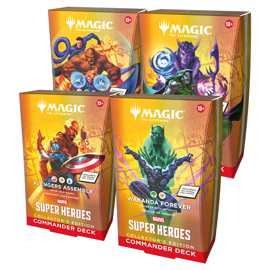 PRE-ORDER: MTG MARVEL SUPER HEROES COMMANDER COLLECTORS EDITION SET OF 4