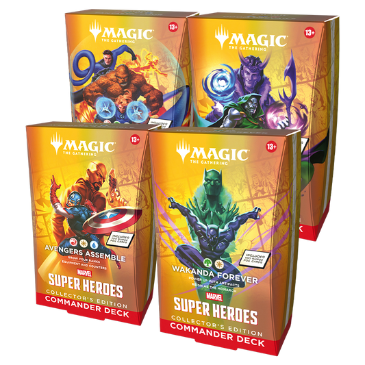 PRE-ORDER: MTG MARVEL SUPER HEROES COMMANDER COLLECTORS EDITION SET OF 4