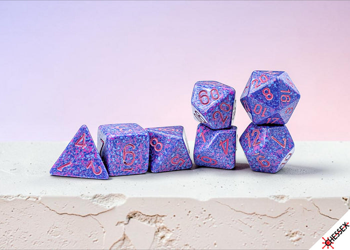 CHESSEX DICE - SPECKLED PURPLE PASSION 7-DIE SET