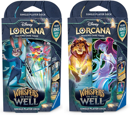 DISNEY LORCANA SET 10 WHISPERS IN THE WELL AMBER & EMERALD