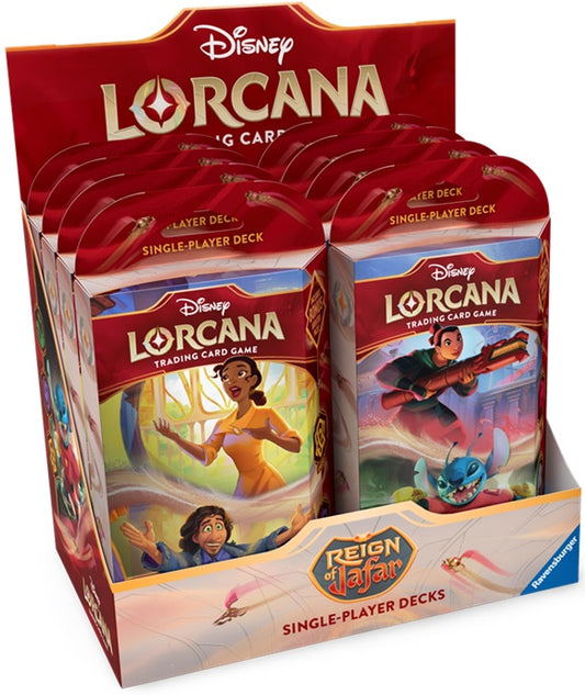 DISNEY LORCANA SET 8 REIGN OF JAFAR STARTER AMBER & AMETHYST