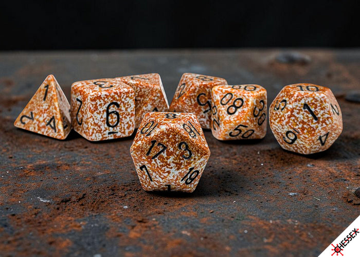 CHESSEX DICE - SPECKLED RUST 7-DIE SET