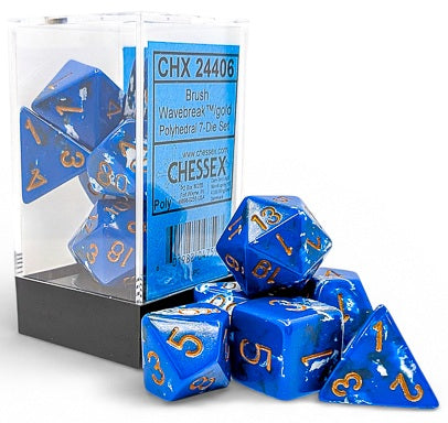 BRUSH 7-DIE SET POLYHEDRAL WAVEBREAK/GOLD