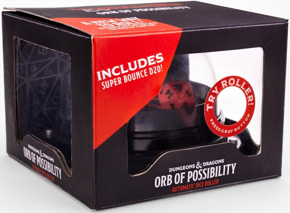 DND DICE ROLLER ORB OF POSSIBILITY WITH SILICONE D20
