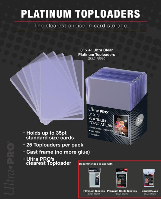 3"X4" Platinum Toploaders