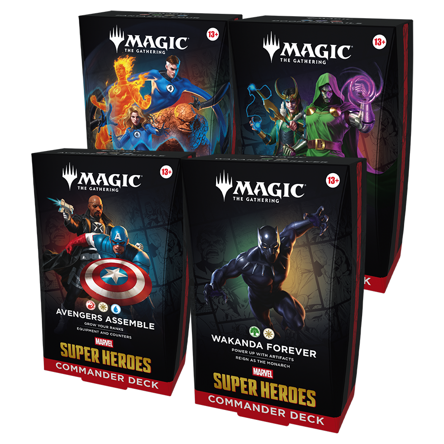 PRE-ORDER: MTG MARVEL SUPER HEROES COMMANDER SET OF 4