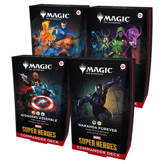 PRE-ORDER: MTG MARVEL SUPER HEROES COMMANDER SET OF 4