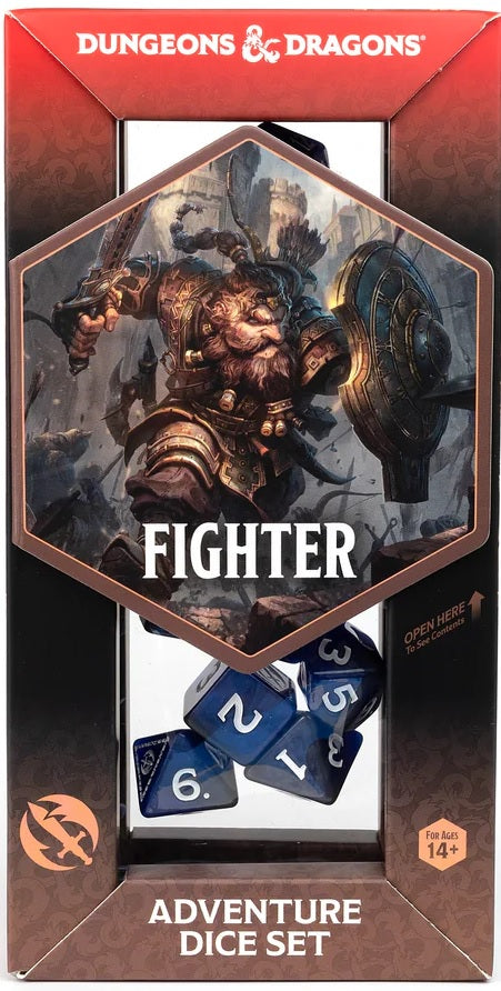 DND ADVENTURE DICE FIGHTER: BLUE