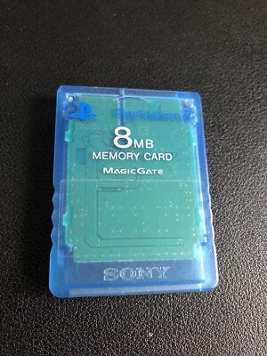 Sony PS2 Memory Card Playstation 2 Magic Gate Genuine OEM Ice Blue
