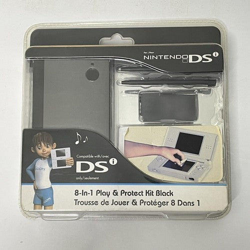 i-CON Nintendo DSi 8-IN-1 PLAY & PROTECT KIT BLACK