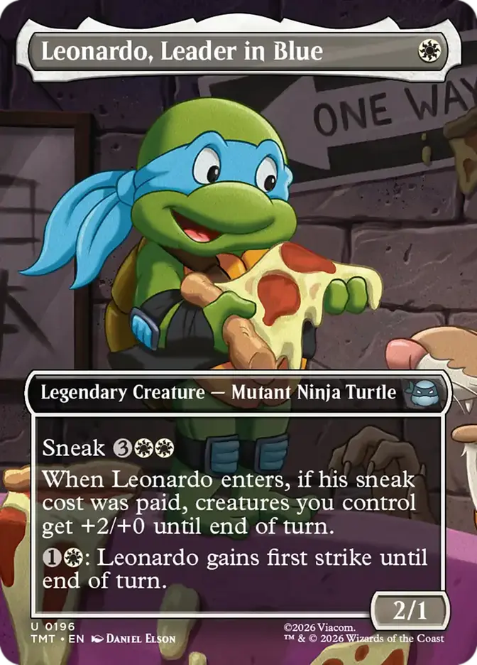 Leonardo, Leader in Blue (Borderless) (TMT-196) - Teenage Mutant Ninja Turtles